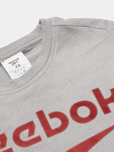 تي شيرت رجالي ماركة Reebok مطبوع عليه شعار مكدس in Kuwait