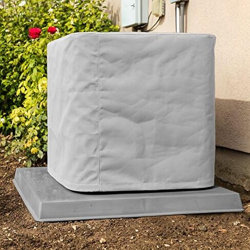 SugarHouse Outdoor Air Conditioner Cover - Premium Marine Canvas - Made in the USA - 7-Year Warranty - 24" x 24" x 24" - Gray in Kuwait