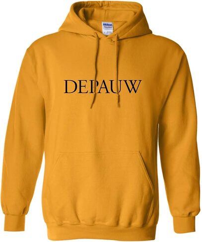 CreateMyTee | DePauw Black Text Hooded Sweatshirt | in Saudi Arabia