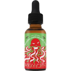 Santa's Secret Beard Oil Scented Like a Christmas Candy Cane With Peppermint, Clove, Ylang Ylang and Sweet Orange from Woodlands Beard Co. in Saudi Arabia