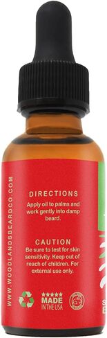 Santa's Secret Beard Oil Scented Like a Christmas Candy Cane With Peppermint, Clove, Ylang Ylang and Sweet Orange from Woodlands Beard Co. in Saudi Arabia