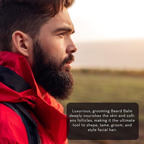 مجموعة زيت اللحية وبلسم اللحية للعناية بالشارب واللحية - قم بترويض وترطيب اللحية مع مجموعة العناية الفاخرة هذه من بيور بودي ناتشورالز، زيت (2 أونصة سائلة) وبلسم in Kuwait
