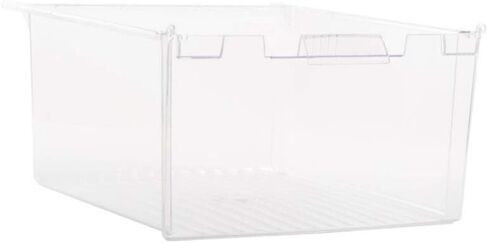 GE WR32X10834 Refrigerator Crisper Drawer Genuine Original Equipment Manufacturer (OEM) Part Clear in Saudi Arabia
