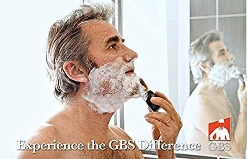 G.B.S Large 26 MM Silver-tip Badger Bristle Men's Shaving Brush Faux Horn Handle Use Any Razor Shave Soap, Cream Enjoy Wet Shave Convenient Comfortable Effortless Glide Travel Friendly in Saudi Arabia