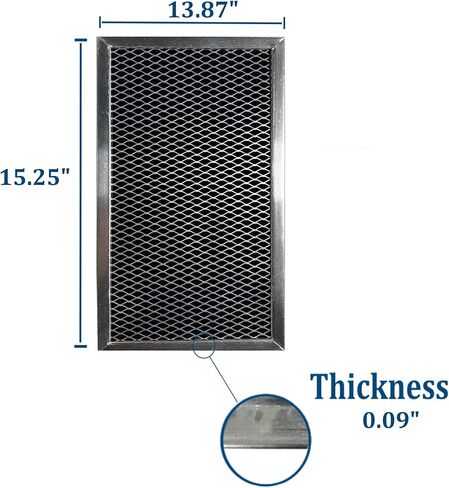 2 Pack Air Filter Factory 13-7/8 X 15-1/4 X 3/32 Inches Charcoal Carbon Range Hood Filters in Saudi Arabia