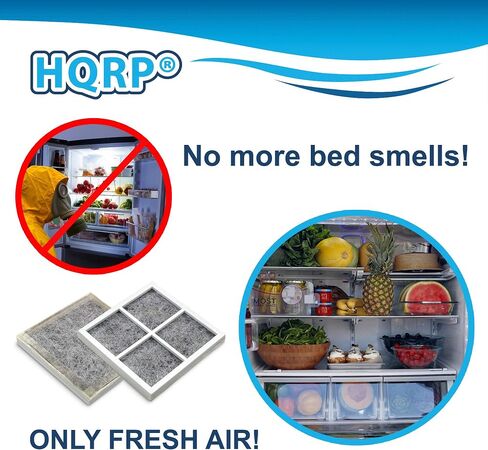 HQRP Pack of 4 Fresh Air Filters Compatible with LG LFX31935ST, LFX31945ST, LFX31995ST, LFX329345ST, LFX33975ST, LFXS30766S, LMX30995ST, LMX31985ST, LSC22991ST, LSFD2591ST Refrigerators in Saudi Arabia