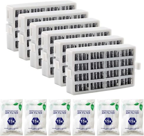 Funmit 6 Pack W10311524 AIR1 FreshFlow Air Filter and 8 Pack W10346771A Fresh Flow Produce Preserver Keep Fresh Packet Refill in Saudi Arabia