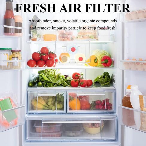 Funmit 6 Pack W10311524 AIR1 FreshFlow Air Filter and 8 Pack W10346771A Fresh Flow Produce Preserver Keep Fresh Packet Refill in Saudi Arabia