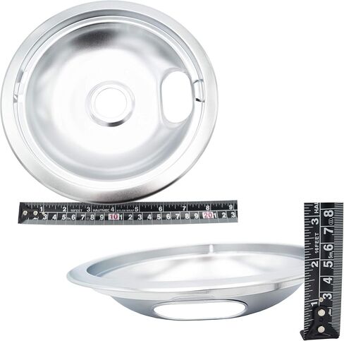 Supplying Demand W10196405 W10196405 4 Pack Electric Range Stove Top Chrome Drip Pan Replacement Set Model Specific Not Universal in Saudi Arabia