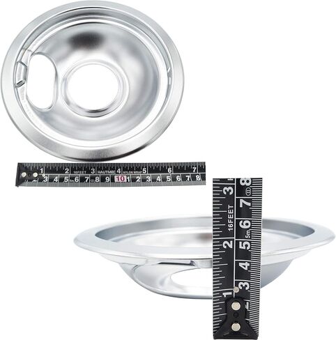Supplying Demand W10196405 W10196405 4 Pack Electric Range Stove Top Chrome Drip Pan Replacement Set Model Specific Not Universal in Saudi Arabia