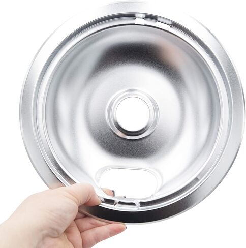 Supplying Demand W10196405 W10196405 4 Pack Electric Range Stove Top Chrome Drip Pan Replacement Set Model Specific Not Universal in Saudi Arabia