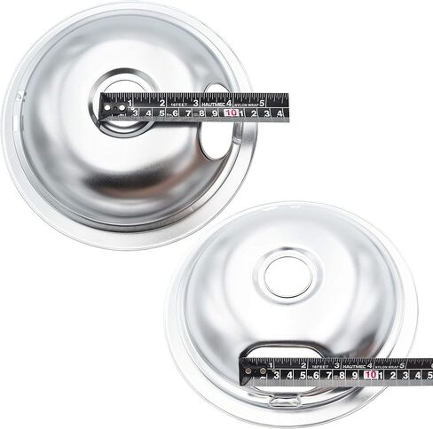 Supplying Demand W10196405 W10196405 4 Pack Electric Range Stove Top Chrome Drip Pan Replacement Set Model Specific Not Universal in Saudi Arabia