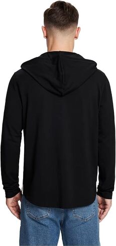 VEBOON Mens Hoodies Pullover Athletic Long Sleeve Hoody Sweatshirts for Men Lightweight Drop Cut Solid Cotton Blend Shirts in Saudi Arabia