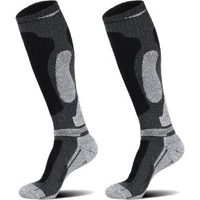 Merino Wool Ski Socks for Mens Womens Knee High Thermal Snowboarding Socks for Cold Weather in Kuwait