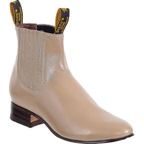 Mens Genuine Leather Classic Short Ankle Smooth Leather Cowboy Western Boot in Kuwait