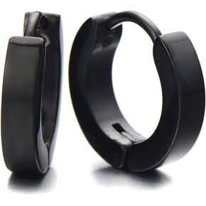 Pair of Huggie Hinged Hoop Earrings Unisex Men Women in Kuwait