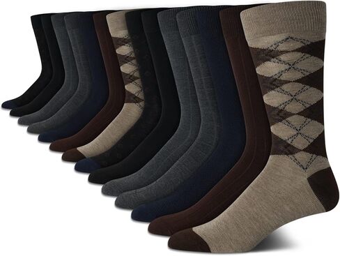 Van Heusen Men's Dress Socks - Lightweight Comfort Crew Socks (14 Pack) in Saudi Arabia
