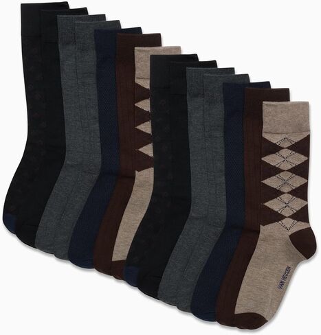 Van Heusen Men's Dress Socks - Lightweight Comfort Crew Socks (14 Pack) in Saudi Arabia