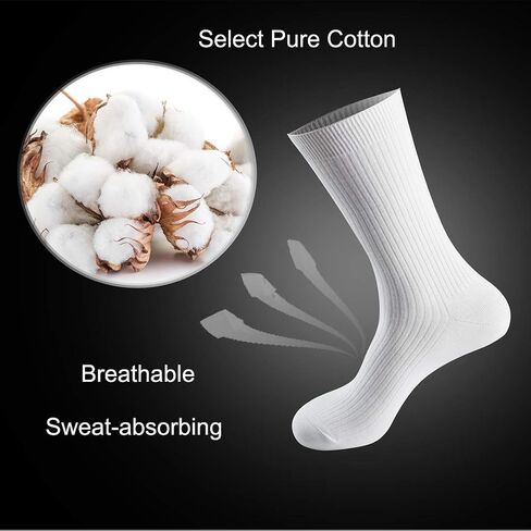 Quality Hygroscopic Comfy Breathable 100% Cotton Socks for Men & Women … in Saudi Arabia