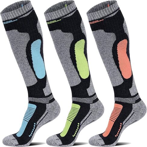 Merino Wool Ski Socks for Mens Womens Knee High Thermal Snowboarding Socks for Cold Weather in Saudi Arabia