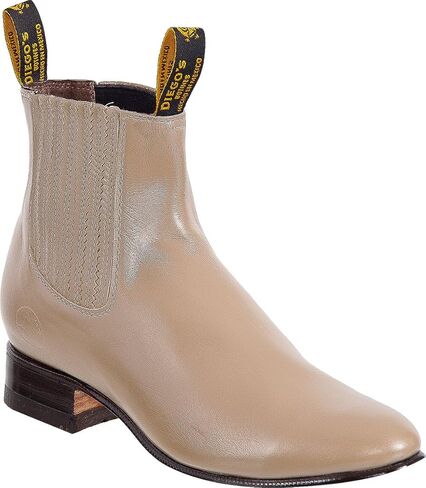 Mens Genuine Leather Classic Short Ankle Smooth Leather Cowboy Western Boot in Kuwait