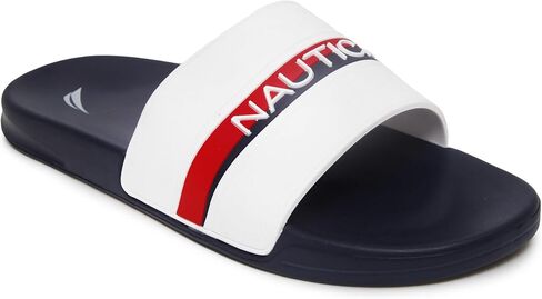 صنادل الاستحمام الرجالية من Nautica مفتوحة عند الأصابع، شبشب منزل ناعم للاستخدام الداخلي والخارجي in Kuwait