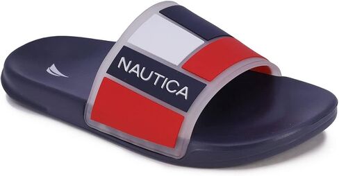 صنادل الاستحمام الرجالية من Nautica مفتوحة عند الأصابع، شبشب منزل ناعم للاستخدام الداخلي والخارجي in Kuwait