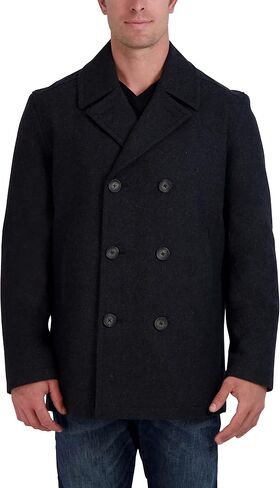 Nautica Men's Classic Double Breasted Peacoat, Charcoal, 2XT in Saudi Arabia