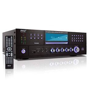 Pyle 4-Channel Home Theater Bluetooth Amplifier Receiver - 3000 Watt Stereo Speaker Home Audio Receiver w/ Radio, USB, 2 Microphone w/ Echo for Karaoke, CD DVD Player, LCD, Rack Mount - Pyle PD3000BT in Kuwait