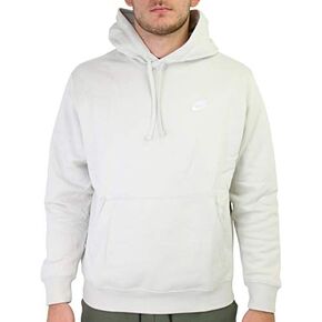 Nike Pull Over Hoodie, Dark Grey Heather/Mattelic Silver/White, Large in Saudi Arabia