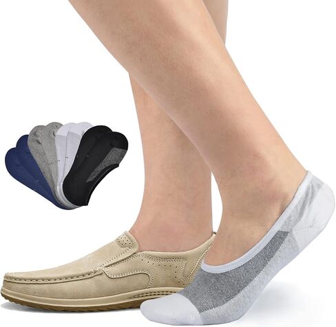 No Show Socks Men Breathable Non Slip Low Cut Socks Women Cotton Durable Invisible Socks Loafers 7-15 in Kuwait