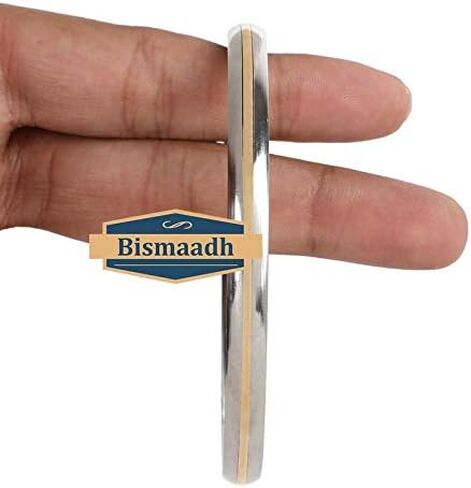 BISMAADH Sikh Punjabi Kada Brass Stainless Steel Bracelet for Men 7mm Thickness in Saudi Arabia