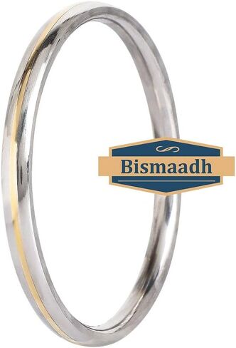 BISMAADH Sikh Punjabi Kada Brass Stainless Steel Bracelet for Men 7mm Thickness in Saudi Arabia