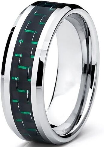Bonndorf Men's Tungsten Carbide Ring Carbon Fiber Inlay Comfort-Fit in Kuwait