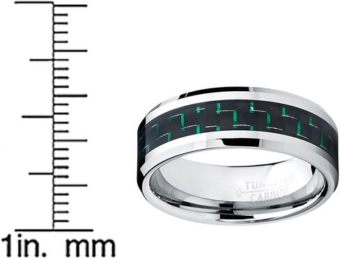 Bonndorf Men's Tungsten Carbide Ring Carbon Fiber Inlay Comfort-Fit in Kuwait
