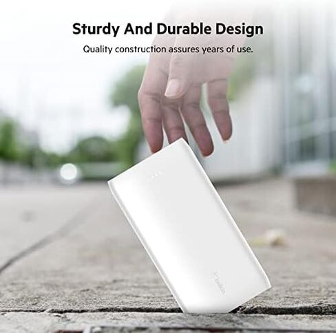 Belkin USB-C Power Bank 10K, Fast Charging Portable Battery Pack w/USB-C + USB Ports-White & 40W Dual Port USB C Wall Charger-USB Type C Charger Fast Charging-USBC Charger in Saudi Arabia