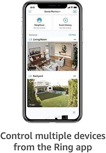 Ring Outdoor Cam (Stick Up Cam) | Weather-Resistant Outdoor Camera, Live View, Color Night Vision, Two-Way Talk, Motion alerts, Works with Alexa | White in Kuwait
