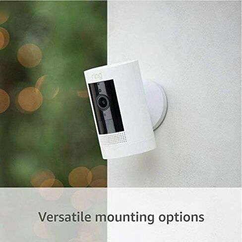 Ring Outdoor Cam (Stick Up Cam) | Weather-Resistant Outdoor Camera, Live View, Color Night Vision, Two-Way Talk, Motion alerts, Works with Alexa | White in Kuwait