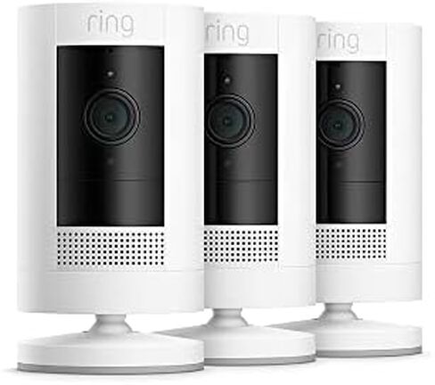 Ring Outdoor Cam (Stick Up Cam) | Weather-Resistant Outdoor Camera, Live View, Color Night Vision, Two-Way Talk, Motion alerts, Works with Alexa | White in Kuwait