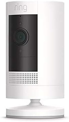 Ring Outdoor Cam (Stick Up Cam) | Weather-Resistant Outdoor Camera, Live View, Color Night Vision, Two-Way Talk, Motion alerts, Works with Alexa | White in Kuwait