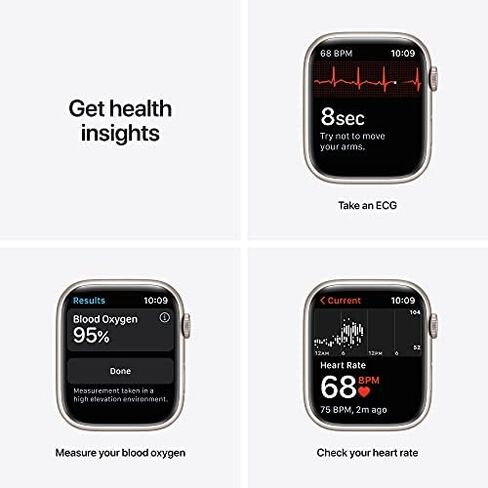 Apple Watch Series 7 (GPS, 41mm) Blue Aluminum Case with Abyss Blue Sport Band, Regular (Renewed) in Saudi Arabia