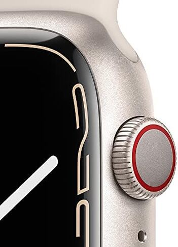 Apple Watch Series 7 (نظام تحديد المواقع + شبكة خلوية، مقاس 45 ملم) هيكل من الألومنيوم باللون الأخضر مع سوار رياضي من نوع Clover، عادية (متجددة) in Kuwait