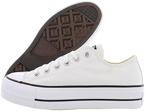 Converse Chuck Taylor All Star Canvas Platform Ox Womens Shoes Size 8, Color: Black/White in Saudi Arabia