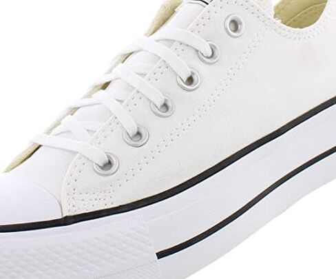 Converse Chuck Taylor All Star Canvas Platform Ox Womens Shoes Size 8, Color: Black/White in Saudi Arabia