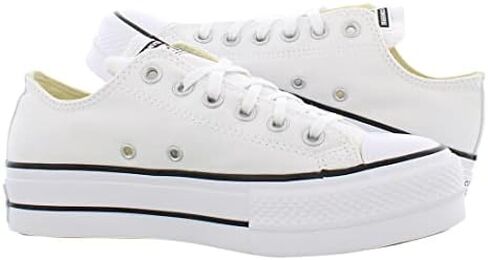 Converse Chuck Taylor All Star Canvas Platform Ox Womens Shoes Size 8, Color: Black/White in Saudi Arabia