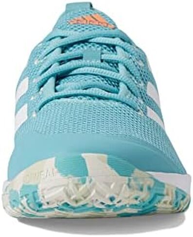 adidas Courtflash White/White/Beam Orange 10 D (M) in Saudi Arabia