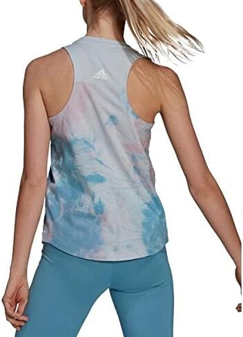 adidas Womens Summer Pack Tank Clear Pink/Hazy Blue Small in Saudi Arabia