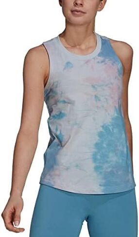 adidas Womens Summer Pack Tank Clear Pink/Hazy Blue Small in Saudi Arabia