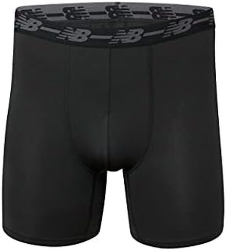New Balance Men's Big & Tall Performance 5" No Fly Boxer Brief, Black/Black/Black/Black, 4X-Large Big Tall in Saudi Arabia