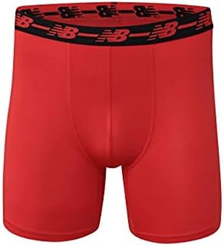 New Balance Men's Big & Tall Performance 5" No Fly Boxer Brief, Black/Black/Black/Black, 4X-Large Big Tall in Saudi Arabia